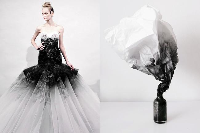 Fantasy Wedding Dress by Marchesa, Spring 2011 / Smoke by Andrew Kim