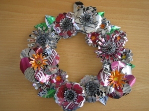 17.) A can wreath.