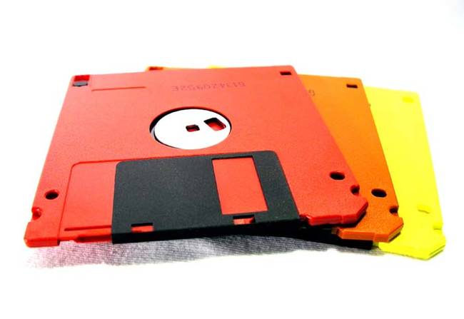 1. Having colorful (and numerous) floppy disks piled on your desk, in your room, and at the bottom of your school bag