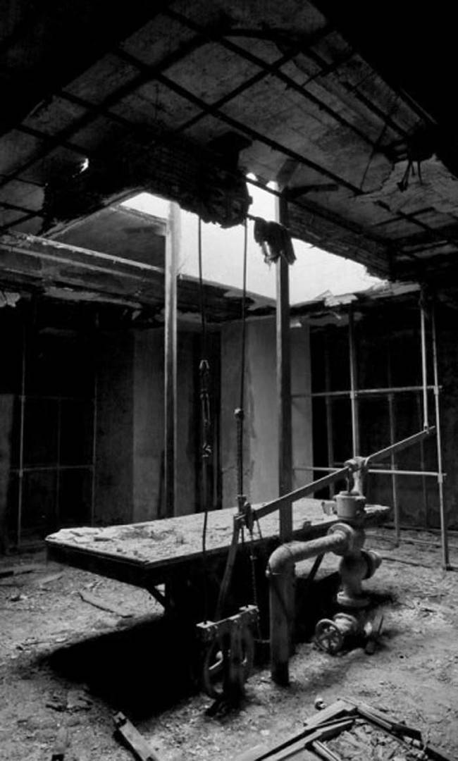 A crematorium was added in 1912. Here is a creepy looking shot of the table that the bodies were placed on before being cremated.