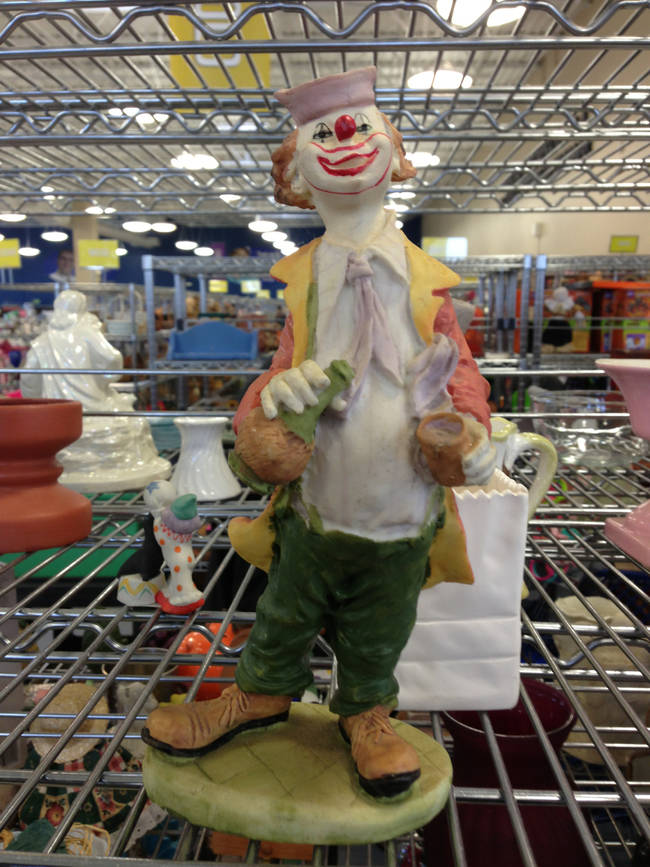 I've heard of sad clowns, but this one's life must be a train wreck.