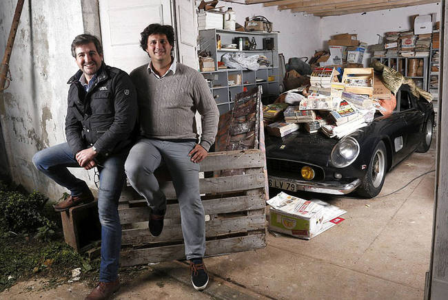 Matthieu Lamoure (left) and Pierre Novikoff (right), the auctioneers and classic car experts who found the collection.