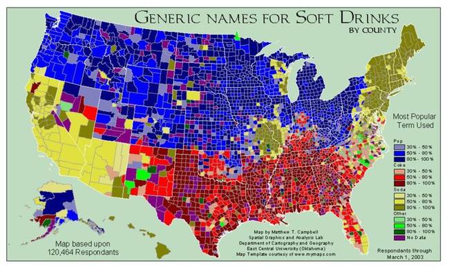 4.) Soda vs. Pop.