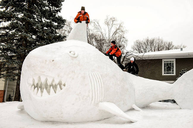 The three live with their parents in New Brighton, Minnesota, and have been making these sculptures for years now.