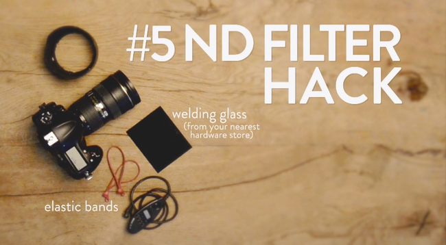 Mount welding glass with elastic bands, set your shutter speed to 15, f-number to 4,0, and ISO to 250.