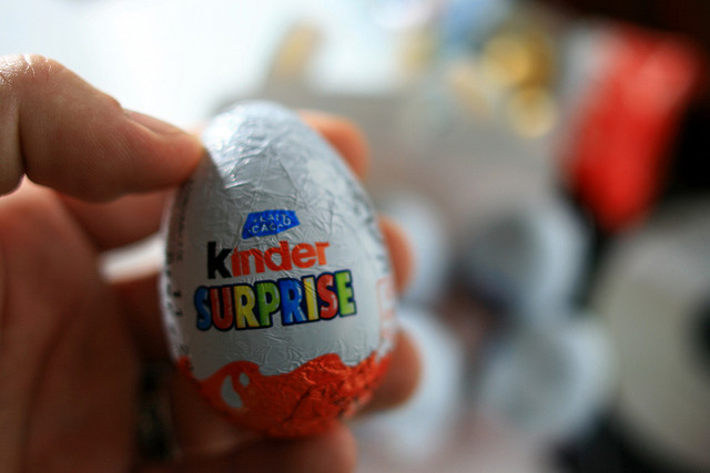 5.) Kinder Eggs have a toy surprise hidden inside for the child (or adult) who is eating them. Unfortunately, the US thinks it's not so much a "fun surprise" as it is a "choking hazard."