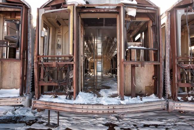 All along the East Coast, these stripped subway cars are dumped into the water to help assist the local oceanic ecosystem.