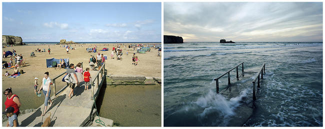 5.) Perranporth, Cornwall. High water 8:00pm, low water 12:00pm. (August 29/30 2007)