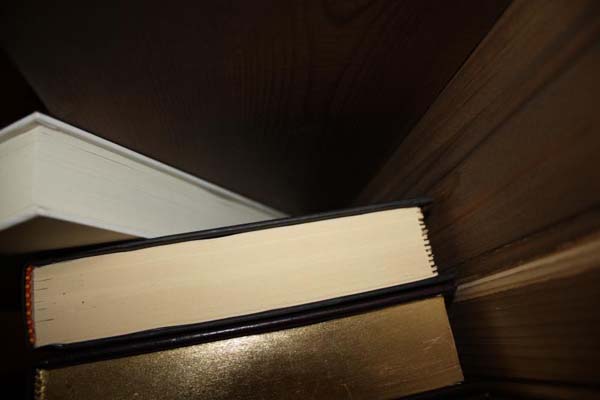 A thick book was used as part of the latch.