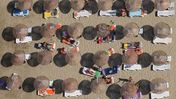 16.) Soaking up the sun on Glapsides Beach (Cyprus).