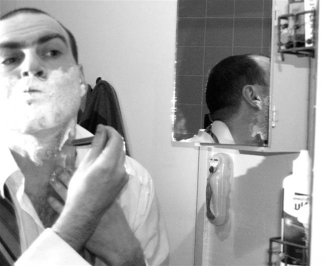 Shaving.