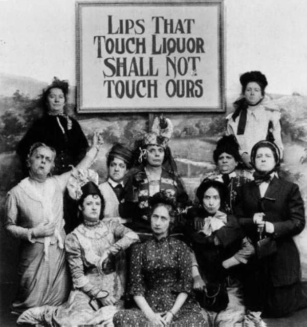 6.) A prohibition and anti-saloon league sign, speaking out against liquor.