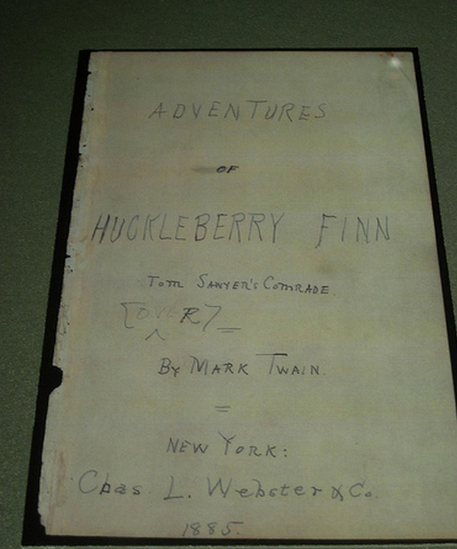 The Original Manuscript To Huckleberry Finn: In one of her grandfather's old trunks, librarian Barbara Gluck Testa found one of the most famous authors in America's manuscript to one of the most famous novels of all time. Twain usually dictated his work so this handwriting is probably that of one of his assistants or his wife, but still, Tom Sawyer would approve of her treasure hunting skills.