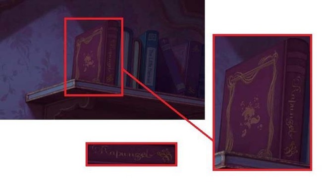 8.) A copy of the book Rapunzel is in Charlotte’s room in The Princess and the Frog.