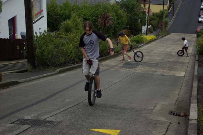 Of course if walking up Baldwin Street isn't your thing, you can always take the stairs. Or better yet, ride your unicycle.