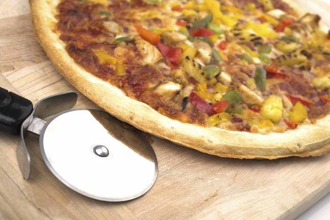 A pizza cutter can also mince herbs quickly.