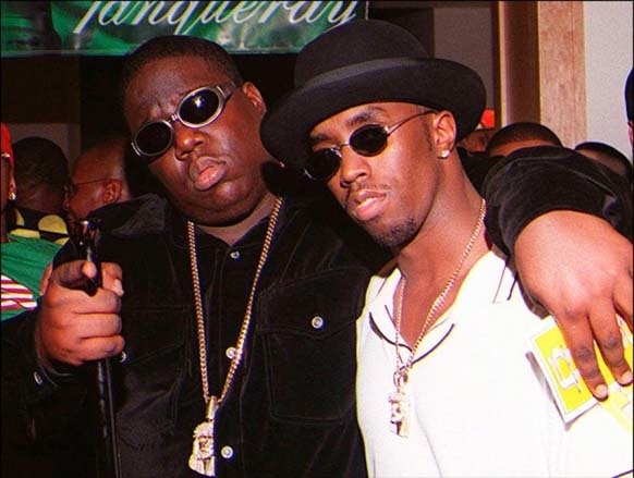 15.) Biggie Smalls appears in a photo with Sean “P. Diddy” Combs, right before his death after the Soul Train Music Awards.