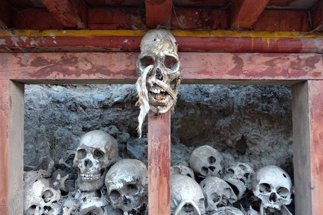 Three other monasteries once practiced the same form of burial, but during China's Cultural Revolution in the late 60s, most of the skulls were destroyed.