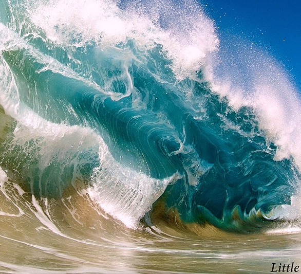 1.) An experienced surfer, Clark Little began taking pictures of waves in 2007, when his wife requested one to hang on their bedroom wall.