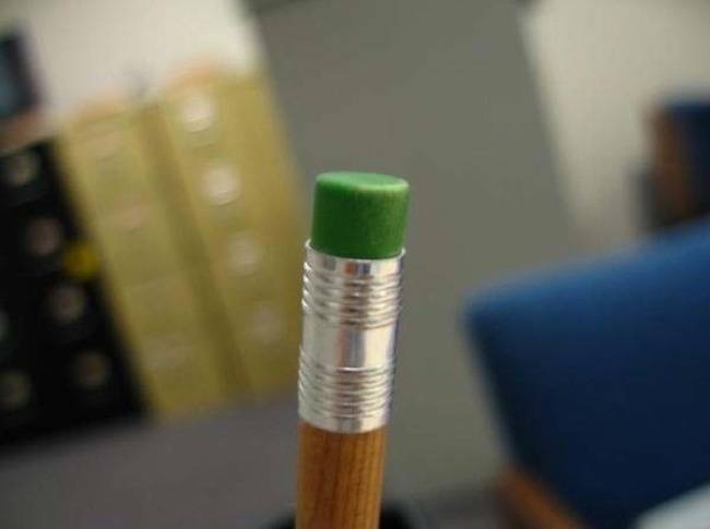 Before rubber was added to the tops  of pencils, people used bread to erase marks.