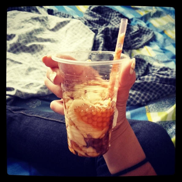 25. Top it all off with some taho, a sweet tofu snack.