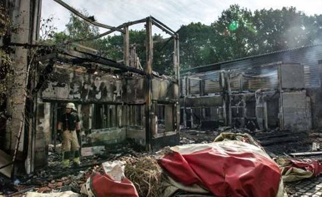 In August 2014, a fire that appears to have been set intentionally destroyed some of the last remaining, intact buildings in the park.