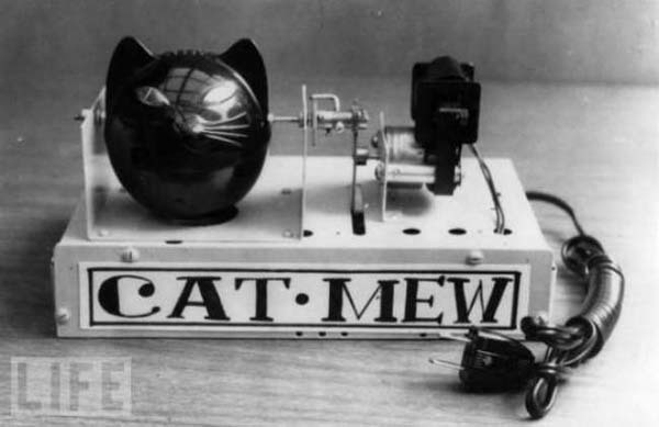 38.) The Cat Mew machine, designed by the Japanese to keep away mice (1963).