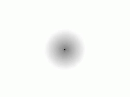 7.) The gray area fades away the longer you stare at the black dot.