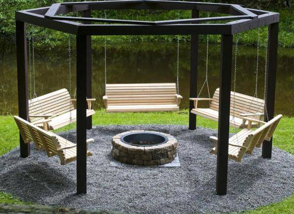 Fire Pit Swing Set