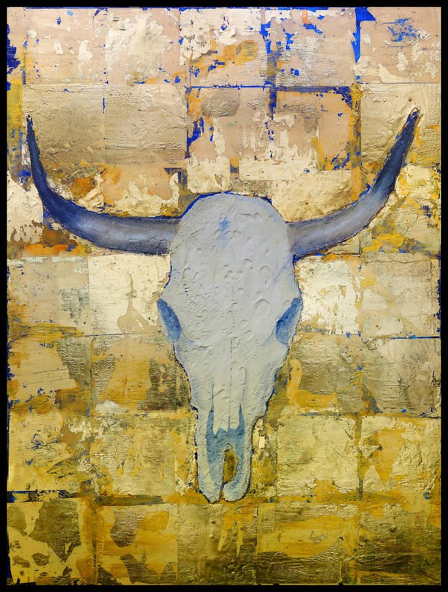 <a href="https://autumndeforest.com/">Autumn de Forest</a>, <i>Gold Skull.Blue</i>