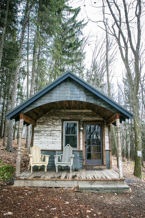 5.) Tiny house in the woods.