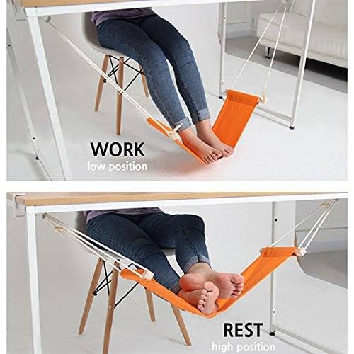  <a href="https://www.amazon.com/FUUT-hammock-comfortable-Random-Yellow/dp/B00NSZUVGW/ref=sr_1_1?ie=UTF8&qid=1416936643&sr=8-1&keywords=desk+hammock&pebp=1416936648401" target="_blank" data-skimlinks-orig-link="">FUUT</a> - Who says you can't chill out and relax at your desk? After hours of hard work, you deserve to put your feet up and take a quick break.