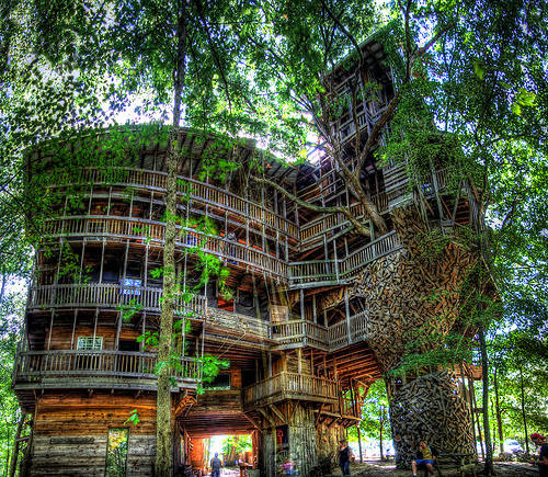 This one from Tennessee is called The Minister's Treehouse. Yeah, um, this tree house wins.