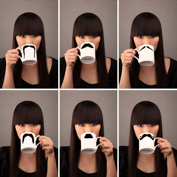 18.) Mustache mugs