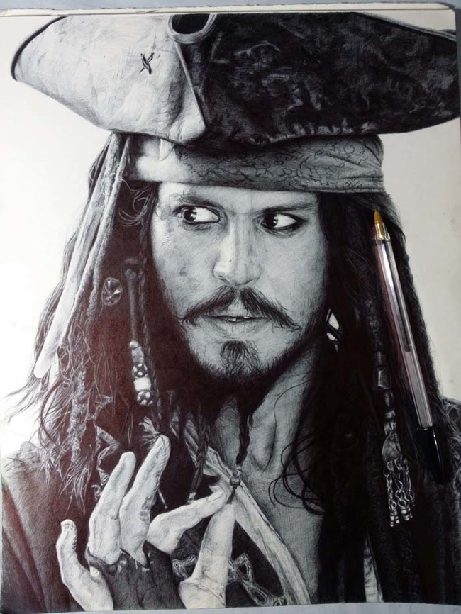 13.) Johnny Depp as Captain Jack Sparrow from "Pirates of the Caribbean."