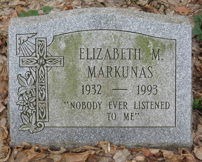 We hope this is a joke. Otherwise, we're sorry, Elizabeth.