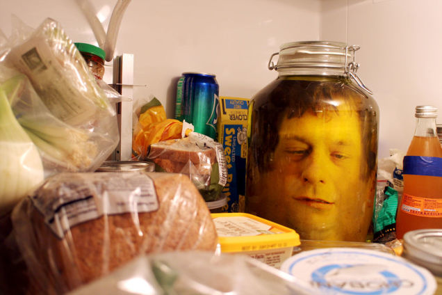 Head in a jar.