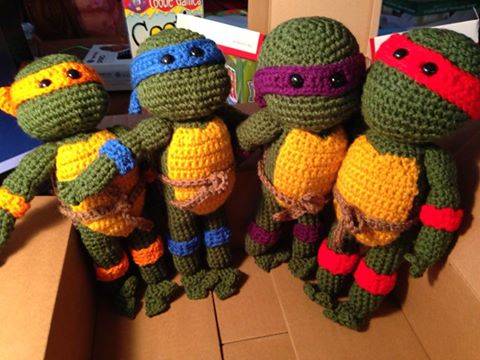 Crocheted Teenage Mutant Ninja Turtles