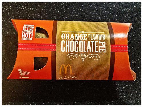 10. Asian McDonalds feature this delicious combo of chocolate and orange in their fried pie selection.