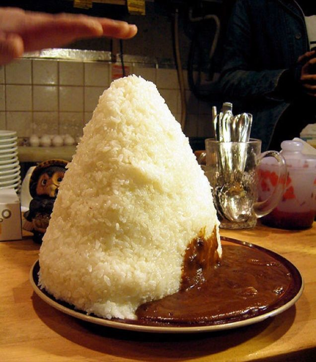 The not so leaning tower of rice.