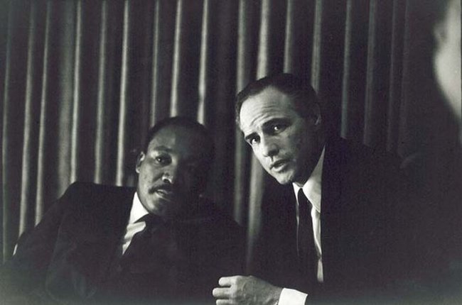 34. Martin Luther King Jr. and Marlon Brando