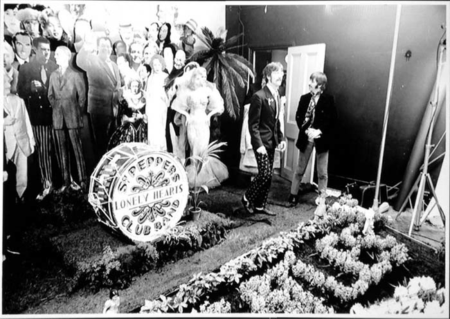 11.) 1967 - The Beatles' shoot for Sgt. Pepper's Lonely Hearts Club Band.