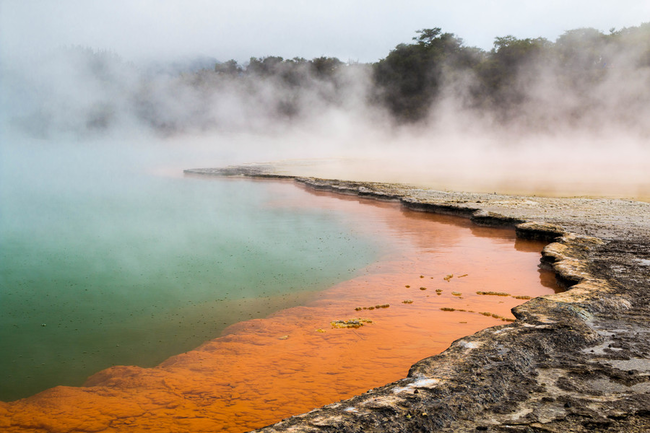 Champagne Pool, North Island, New Zealand.