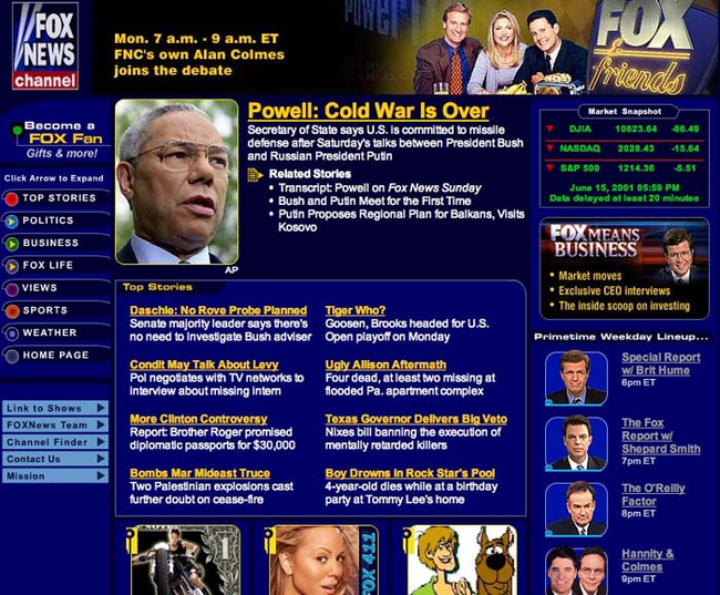 FoxNews.com from 2001.