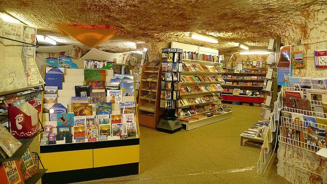 Even the book stores are underground.