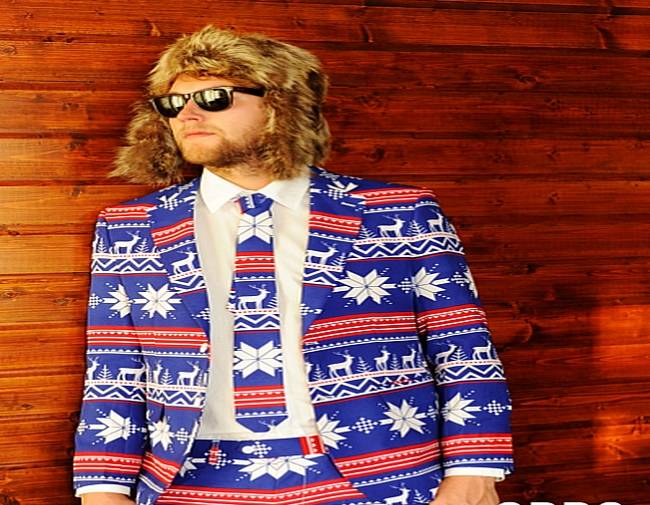 In case you need to out-class everyone at your holiday party, you can pick up this suit from Shinesty.