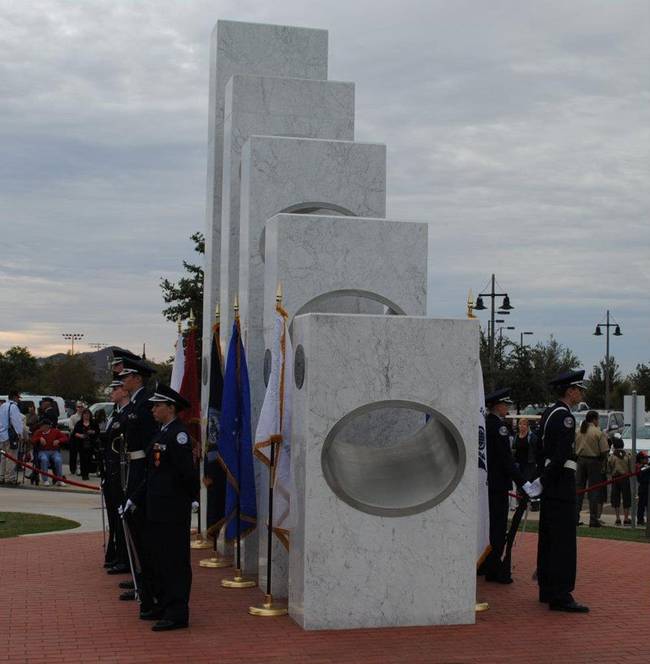 But these pillars serve a different function that can only been seen every Veteran's Day (11/11) at 11:11 a.m.