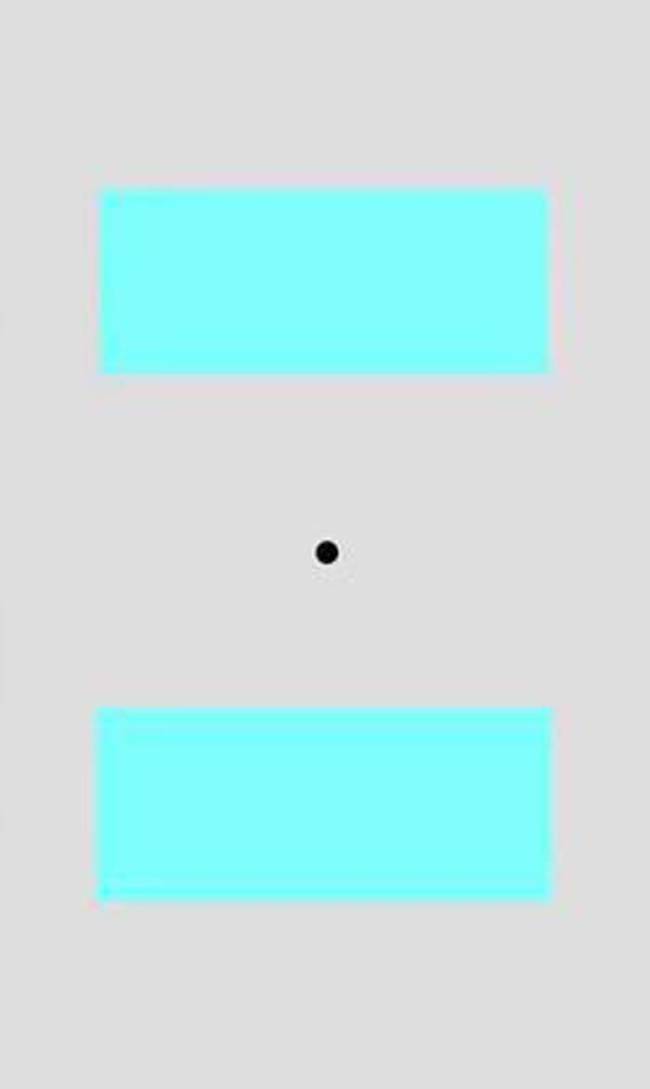 4.) The blue bars will fade away the longer you look at the black dot.