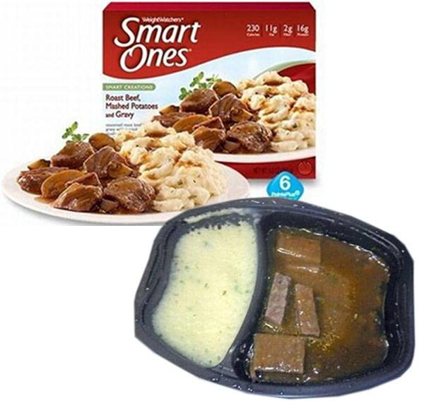 1.) Smart Ones Roast Beef, Mashed Potatoes, and Gravy