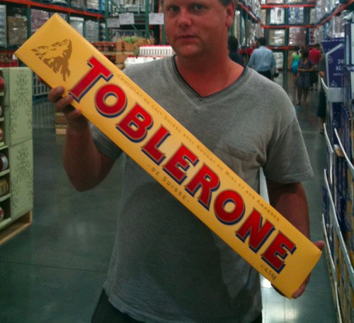 4.) Titanic Toblerone Bar - The sophisticated way to eat a chocolate bar that’s half of your height.